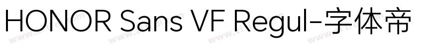 HONOR Sans VF Regul字体转换